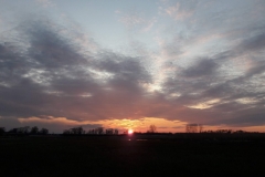 Goniadz, Parc Biebrzanski, Marais de la Biebrza, coucher de soleil